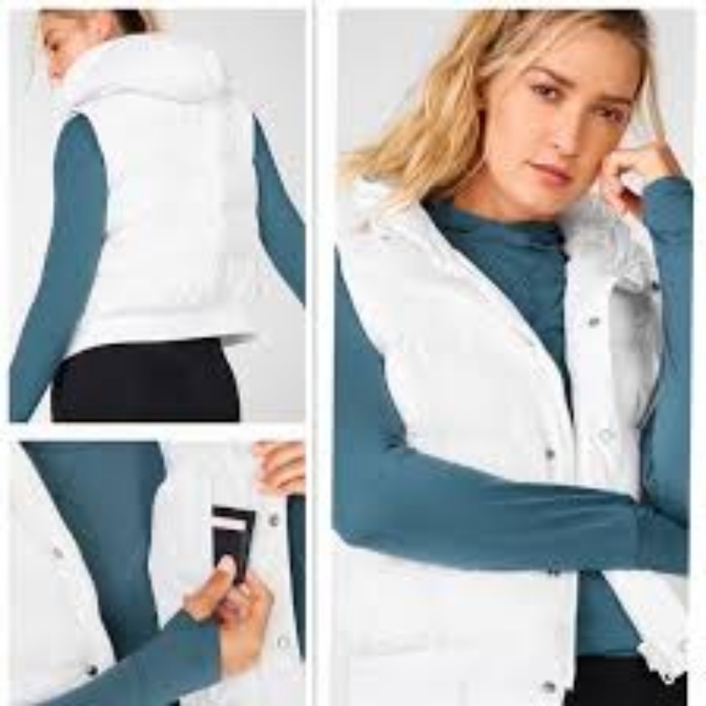 BOGO Free! White fabletics expedition Puffer Vest